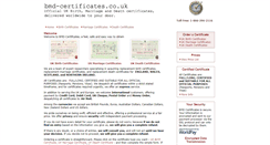 Desktop Screenshot of bmd-certificates.co.uk